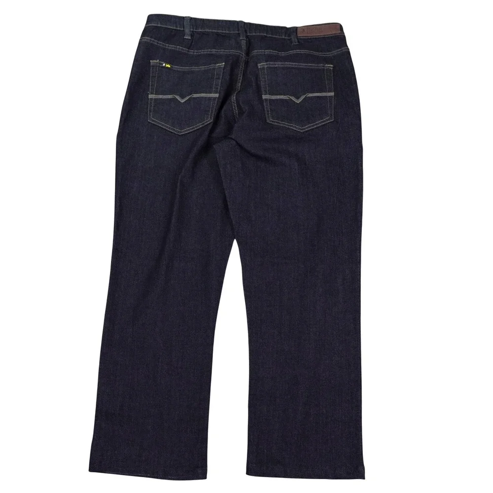 Lois Brad Slim Jeans Men 38x27.5 Dark Blue Straight Leg Stretch Comfort Waist